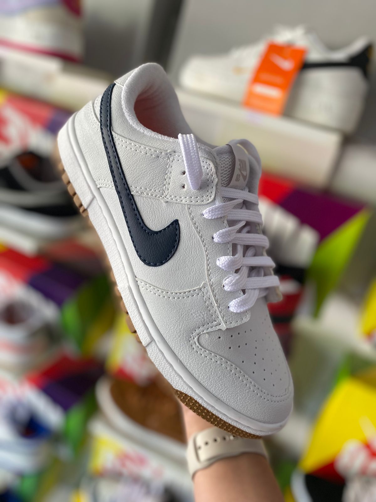 Nike dunk branco gelo marinho