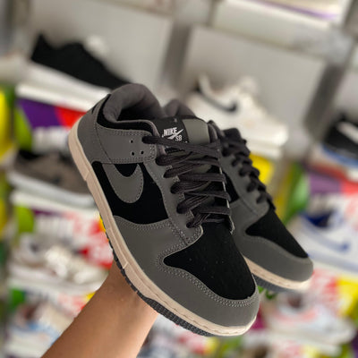 Nike dunk preto grafite nobuk