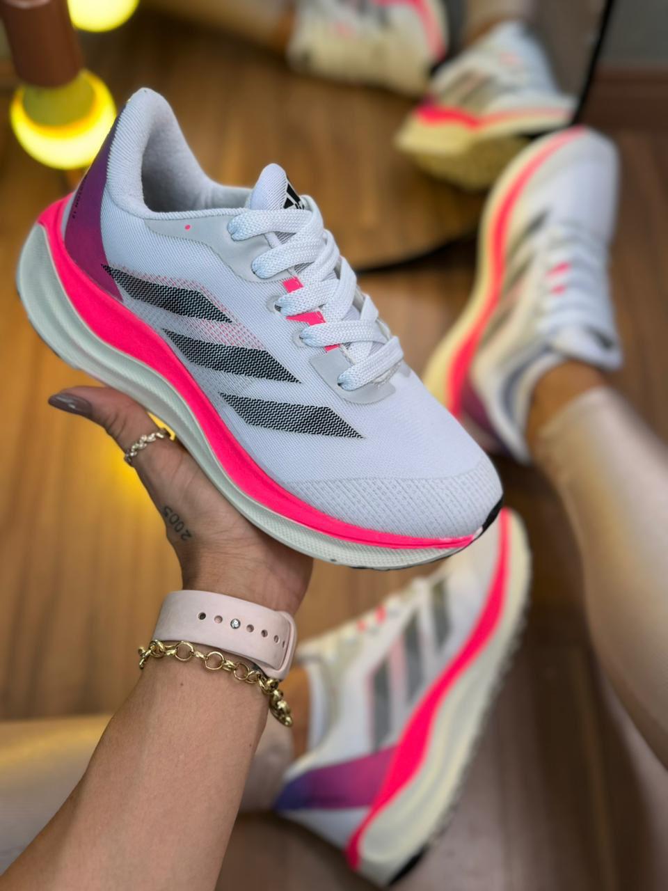 Adidas adizero boston branco pink