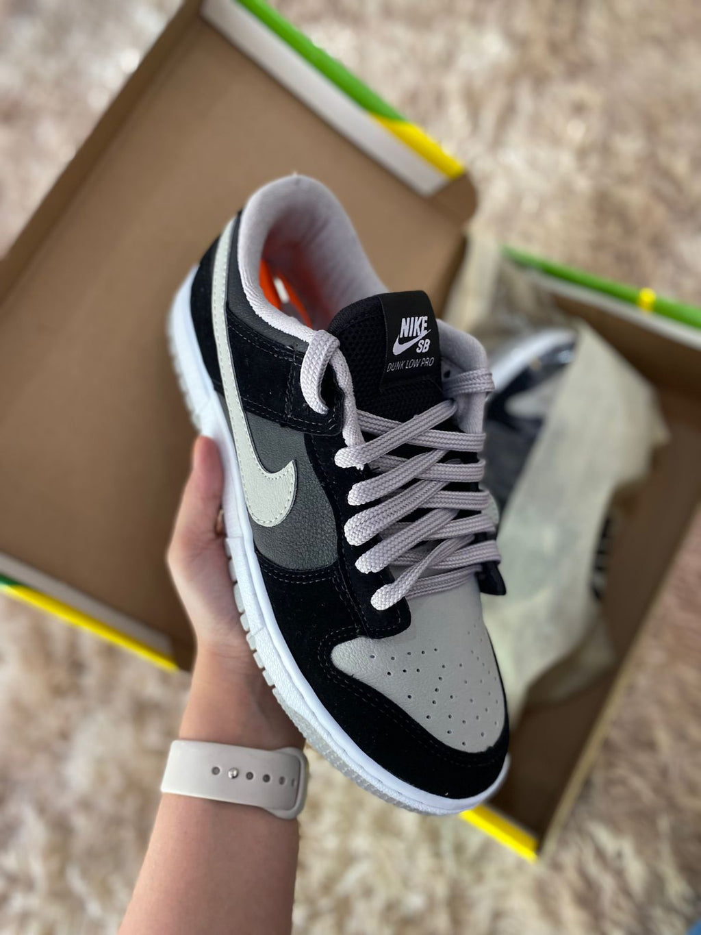 Nike dunk preto cinza