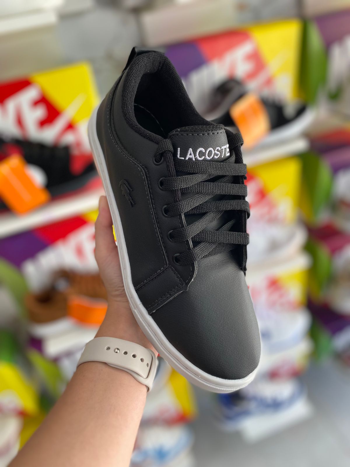 Lacoste preto cadarço