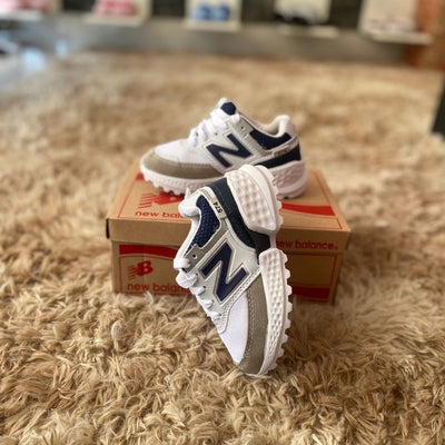 Tenis infantil new balance branco azul