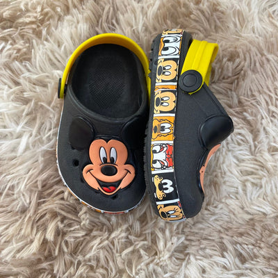 Crocs infantil mickey preto amarelo