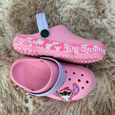 Crocs infantil stich rosa